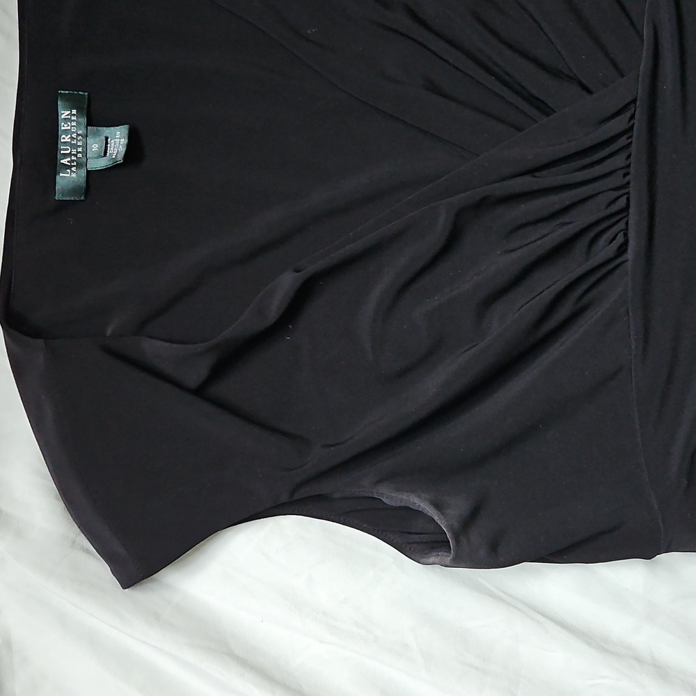 Lauren Ralph Lauren Fitted Black Dress, Size 10 - Picture 3 of 10